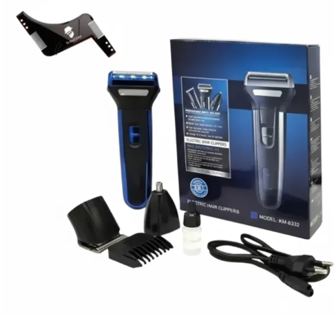 3-in-1 Electric Shaver, Beard Trimmer & Nose Hair Trimmer (KM-6332)