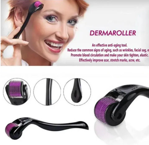 Derma Roller 540 Titanium Needles - Anti-Aging Skin & Hair Growth Tool