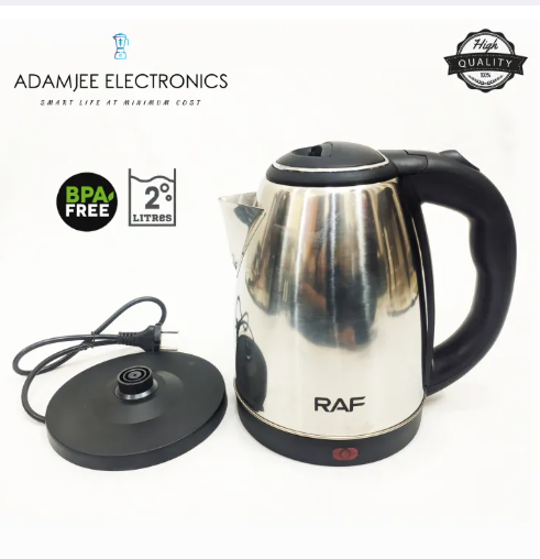 RAF 2 Litre BPA Free Stainless Steel Electric Kettle