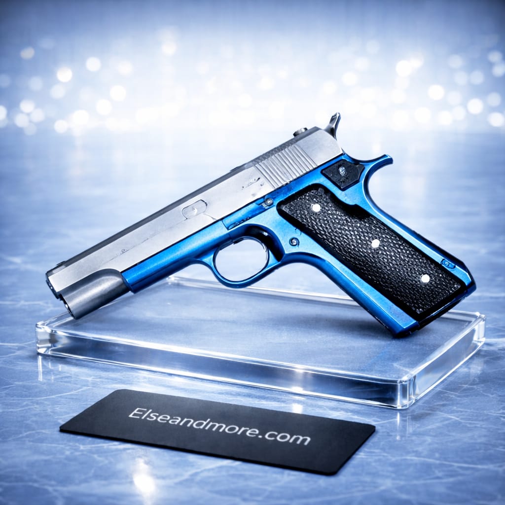 Heavy Metal Bullet Toy Gun | Real Look Pistol | Silver, Black