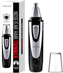 Black Electric Nose & Ear Hair Trimmer for Men & Women - Precision Stainless Steel