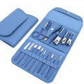 16pcs Professional Manicure & Pedicure Kit with Leather Case