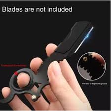 Single Ring Black Razor - Stainless Steel Barber Shaving Razor (Blades Not Included)