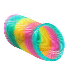 Rainbow Slinky Spring Toy - 4 Inch Colorful Magic Spring for Kids