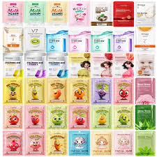Korean Sheet Face Mask - Natural Essence Skin Care Mask (Pack of 10)