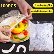 100pcs Elastic Food Cover - Dustproof, Insect Proof & Fresh Keeping Film