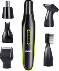 Black Electric Nose & Ear Hair Trimmer for Men & Women - Precision Stainless Steel