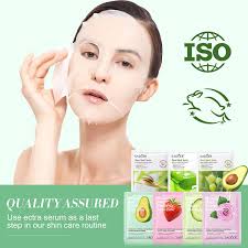 Korean Sheet Face Mask - Natural Essence Skin Care Mask (Pack of 10)