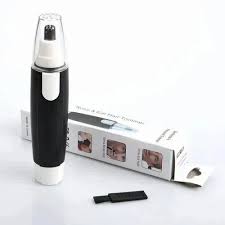 Black Electric Nose & Ear Hair Trimmer for Men & Women - Precision Stainless Steel