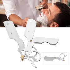 Single Ring Silver Razor - Stainless Steel Professional Barber Shaving Razor (Blades Not Included)