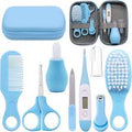 13pcs Baby Healthcare & Grooming Kit with Travel Case - Blue
