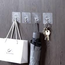 Heavy Duty Single Adhesive Wall Hook - 10pcs Pack, No Drill, Waterproof