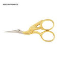 Stork Embroidery Scissors - Gold & Coloured Decorative Craft Scissors