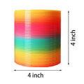 Rainbow Slinky Spring Toy - 4 Inch Colorful Magic Spring for Kids