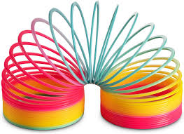 Rainbow Slinky Spring Toy - 4 Inch Colorful Magic Spring for Kids