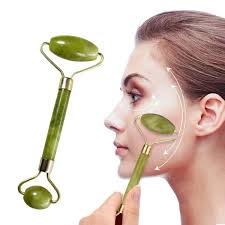 Jade Roller & Gua Sha Set - Natural Stone Face Massager