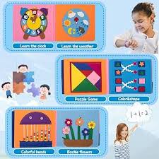 Baby Quiet Book - 12 Themes Educational Activity Book