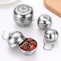 2pcs Stainless Steel Tea Ball Infuser with Chain - Loose Leaf Tea Strainer